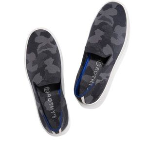 Rothys Grey Camo Slip On Sneakers